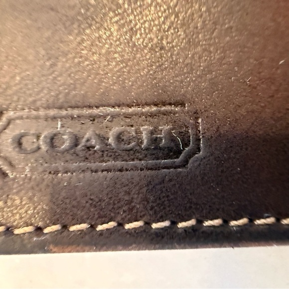 Vintage Coach Brown Leather unisex ID Wallet Card Holder - Picture 10 of 11